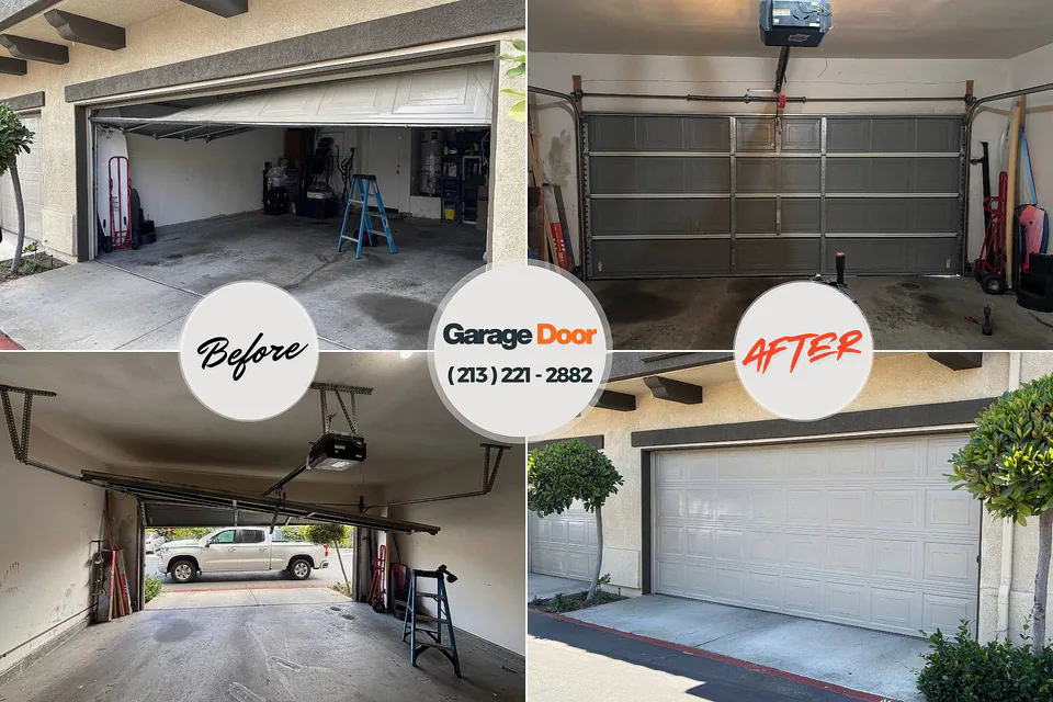 Before and after: garage door repair Scenic, AZ